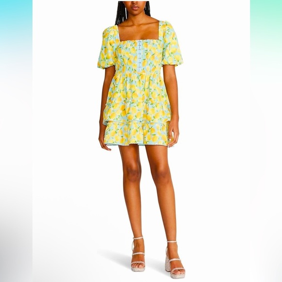 Betsey Johnson Dresses & Skirts - Betsey Johnson NEW Haley Mini Dress Blue Lemons Print, Women’s Size XS